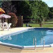 30ft x 15ft 'Classic' Aluminium Swimming Pool with timber decking